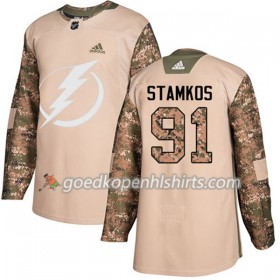 Tampa Bay Lightning Steven Stamkos 91 Adidas 2017-2018 Camo Veterans Day Practice Authentic Shirt - Mannen